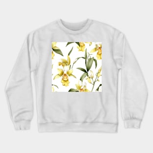 Watercolor Orchid Pattern 9 Crewneck Sweatshirt